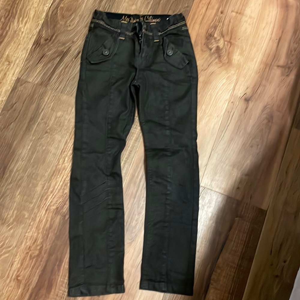 Girls size 6 catimini black denim jeans